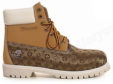 lv timbaland|custom Lv Timberland boots.